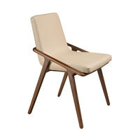 STUHL Nerzfarben 54/59/80 cm - Taupe/Fango, Leder/Holz (54/80/59cm) - ANGEL CERDA