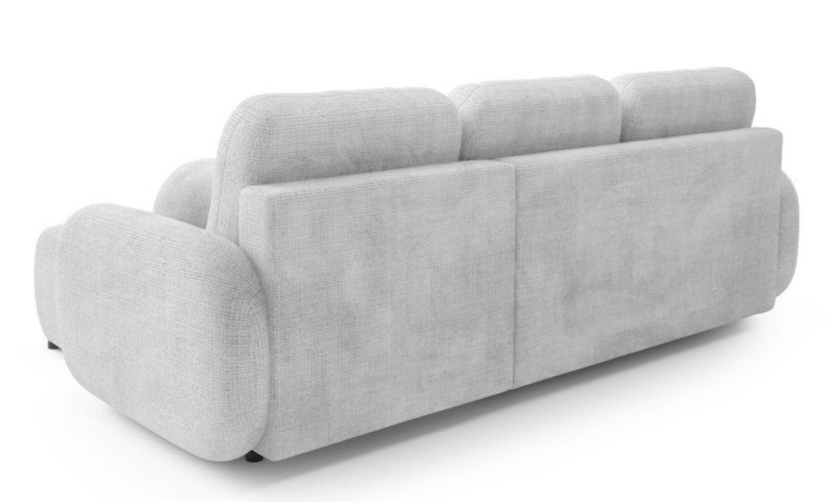 ECKSOFA Hellgrau KOMA Mit Schlaffunktion - Hellgrau/Grau, Textil (228/147cm) - Sepro Meble