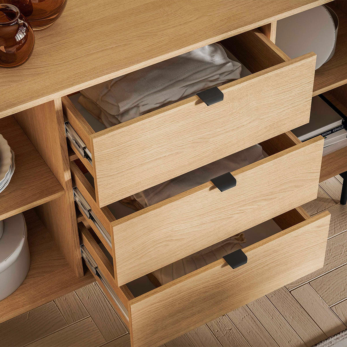 SIDEBOARD Nila Dřevo - hnědá, kompozitní dřevo (150/85/40cm) - Petits-meubles