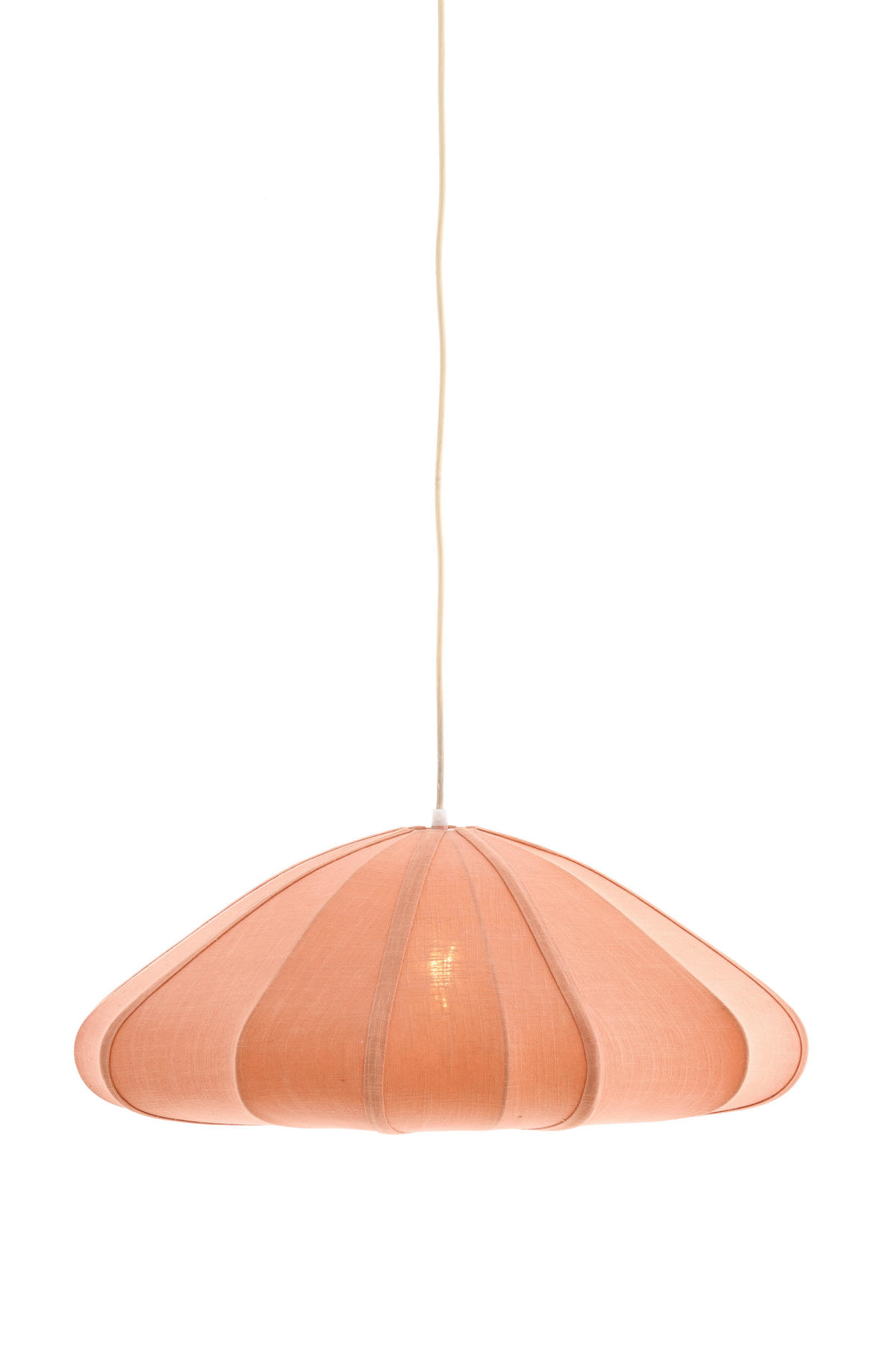 HÄNGELAMPE Cesano Rosa Ø64/25 cm - Koralle, Textil (64/64/25cm) - Light & Living