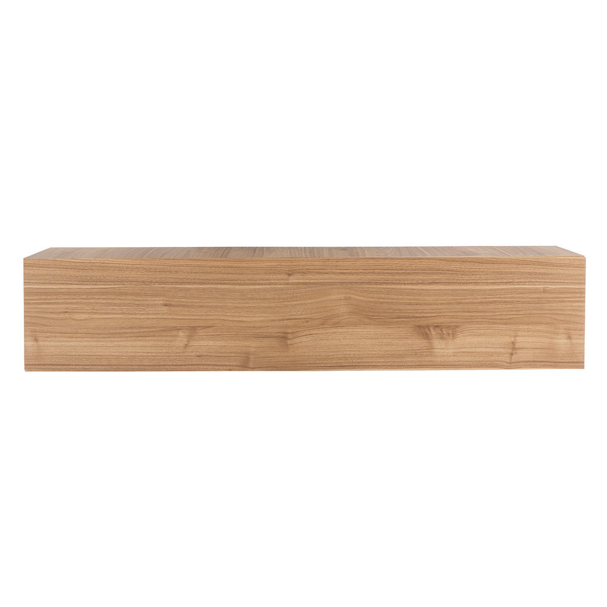 TV-WANDELEMENT Horizontal Helles Nussbaumholz ETERNEL - Grün, Holz (29.5/28/137.5cm) - Miliboo