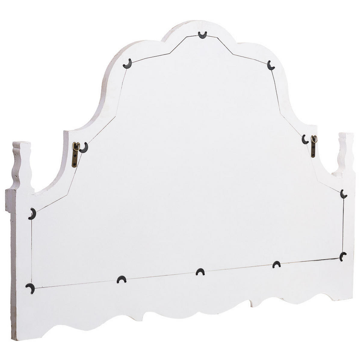 WANDSPIEGEL 128x6x89 cm - Weiß, Holz (128/89/6cm) - Wanderlust