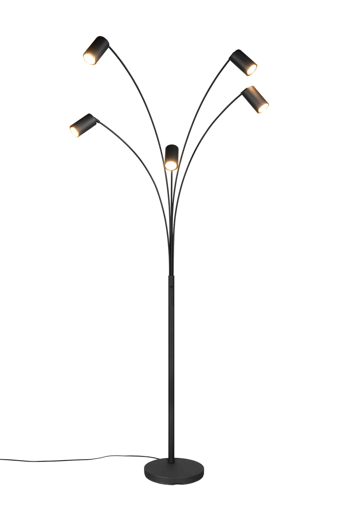 STEHLAMPE MARLEY - Schwarz - 28/28/200 cm - Schwarz, Metall (80/80/200cm) - Trio Leuchten