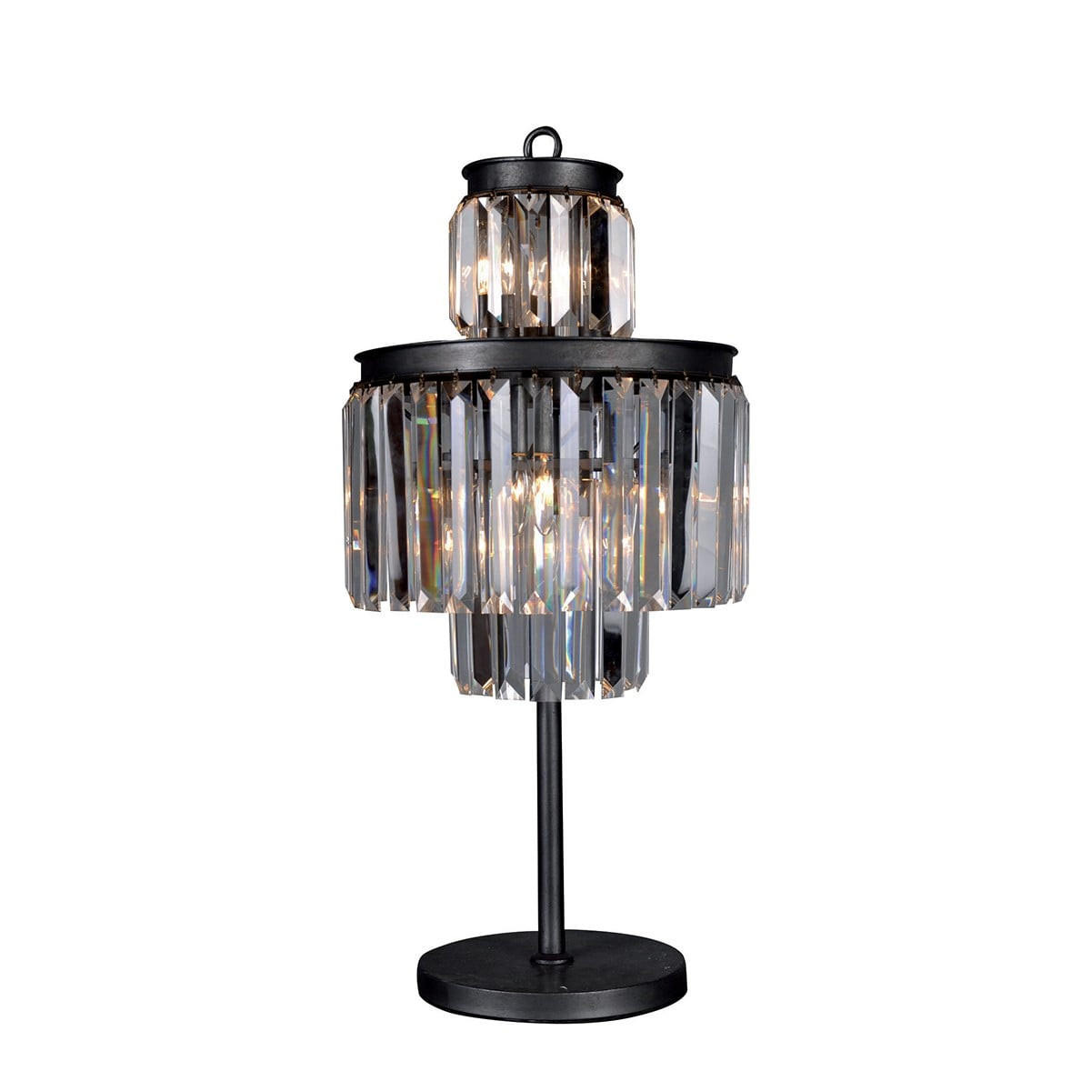 TISCHLAMPE Glas Metall Grau Fulgurant - Grau, Glas (43/38/81cm) - Signature
