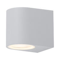 LED AUSSEN-WANDLEUCHTE Aluminium Weiß - Weiß, Metall (6.8/9.2/8cm)
