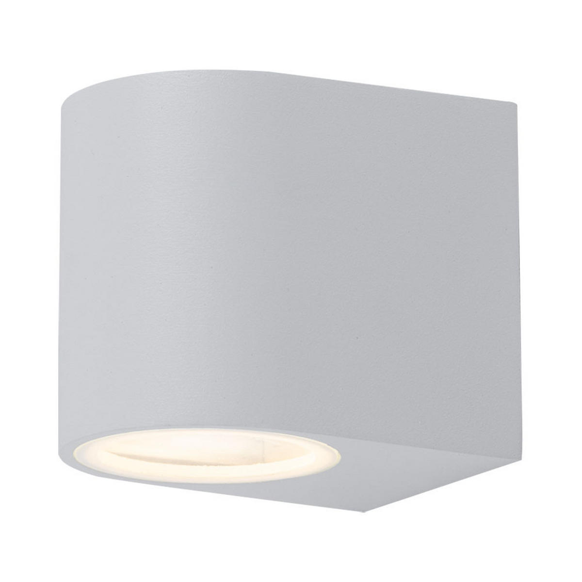 LED AUSSEN-WANDLEUCHTE Aluminium Weiß - Weiß, Metall (6.8/9.2/8cm)