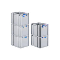 EUROBOX 5x Nextgen Color 32x30x40cm 30 Liter Griffe Blau Geschlossen - Blau, Kunststoff (30/32/40cm) - PROREGAL