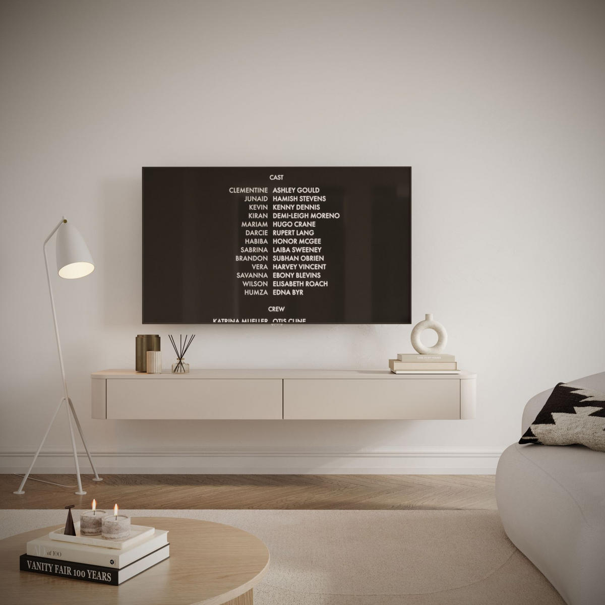 TV-BOARD Luvio Kaschmirgrau hängend 175/20/39 cm - Taupe, Holzwerkstoff (175/20/39cm) - Selsey