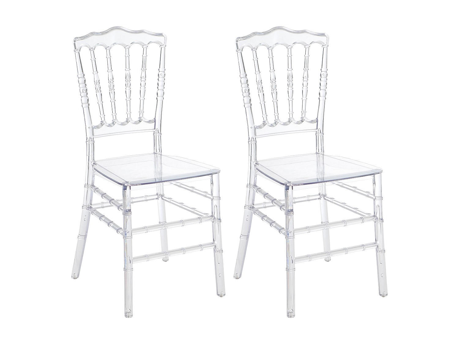 STUHL - 40 cmcm x 45 cmcm - Plastik - Transparent - AMBELON - Transparent, Kunststoff (40/91/45cm) - Vente-Unique