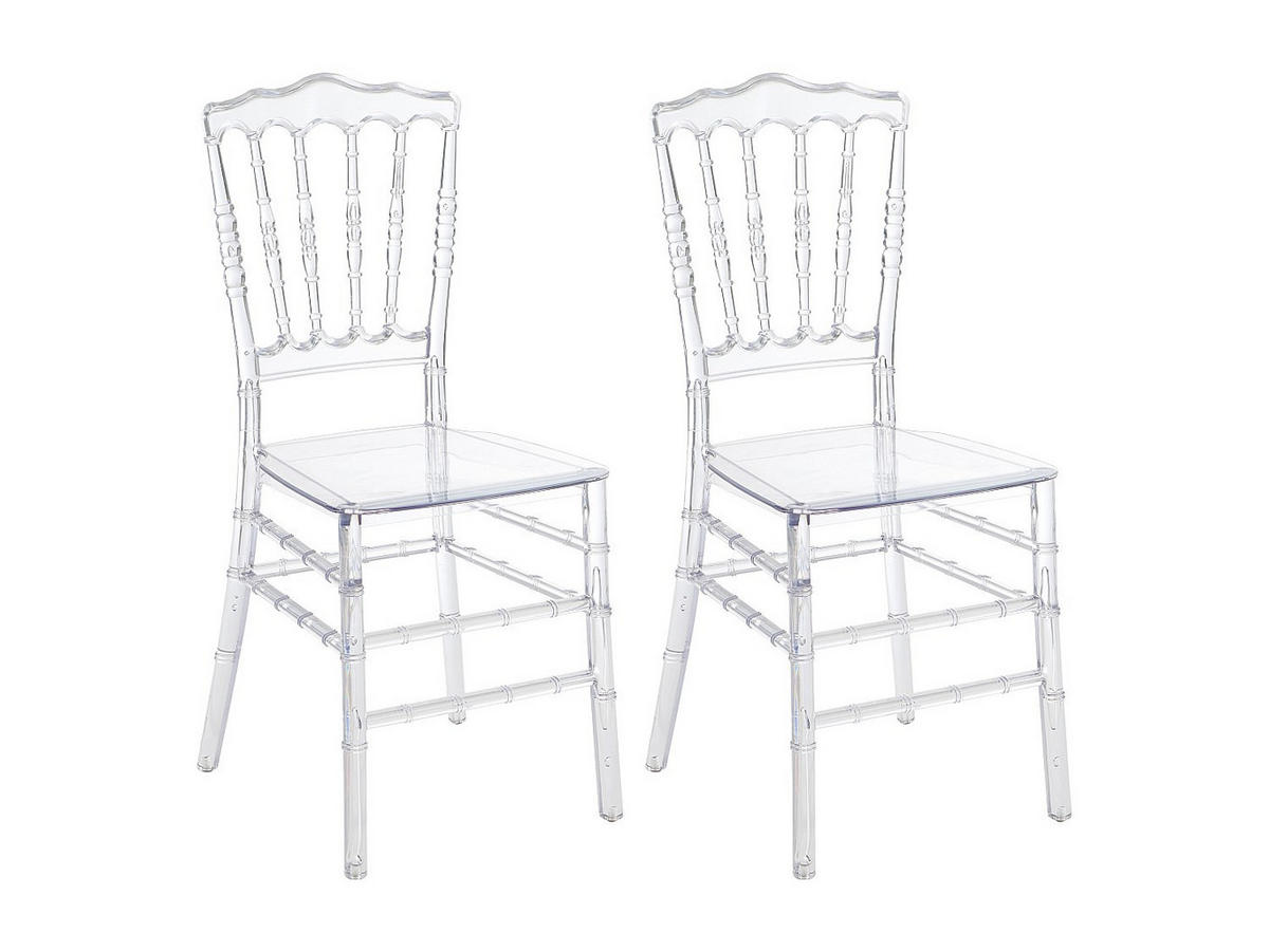 STUHL - 40 cmcm x 45 cmcm - Plastik - Transparent - AMBELON - Transparent, Kunststoff (40/91/45cm) - Vente-Unique