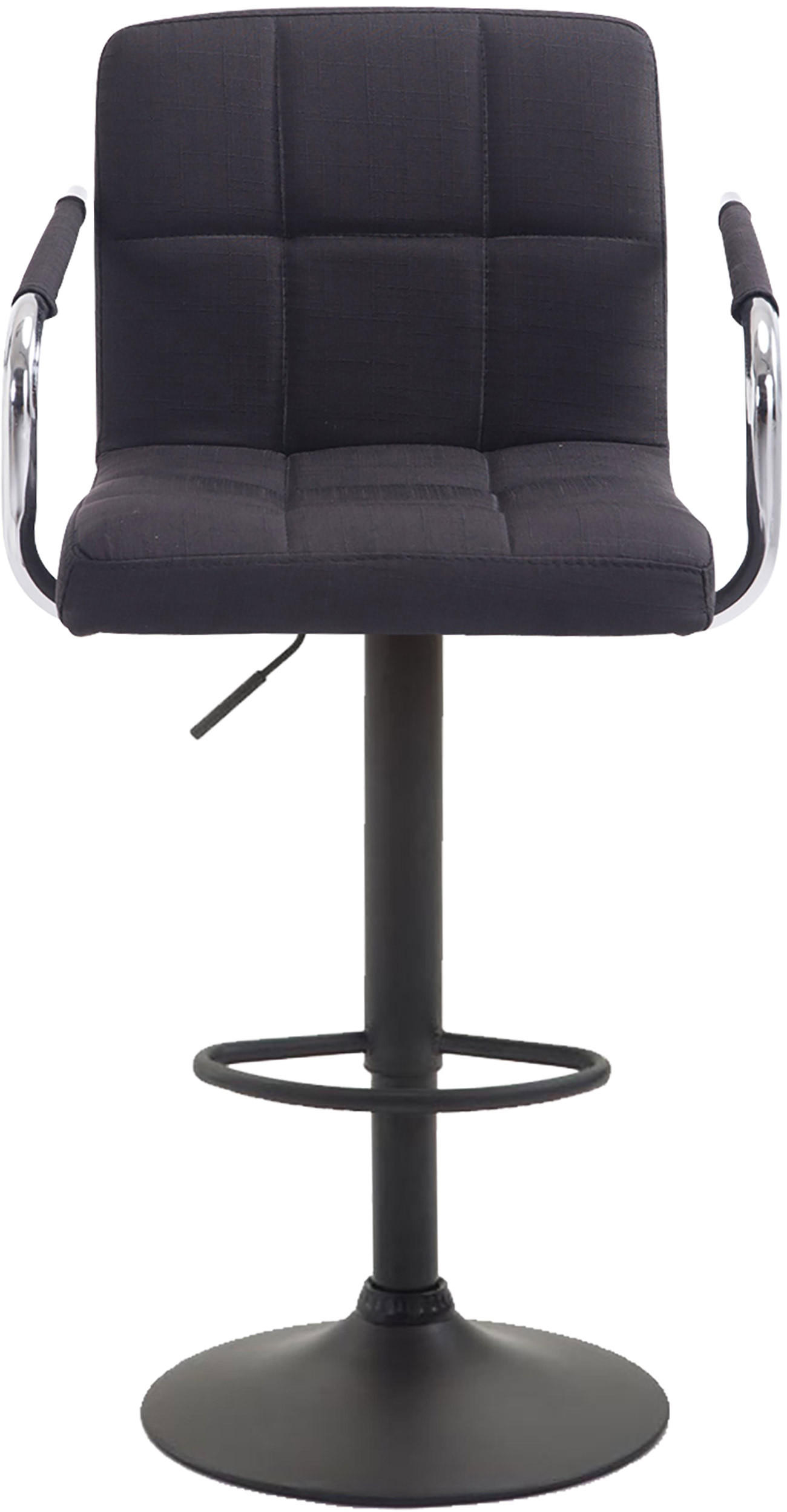 BARHOCKER Stoff schwarz - Schwarz, Textil/Metall (54/91/46cm) - CLP