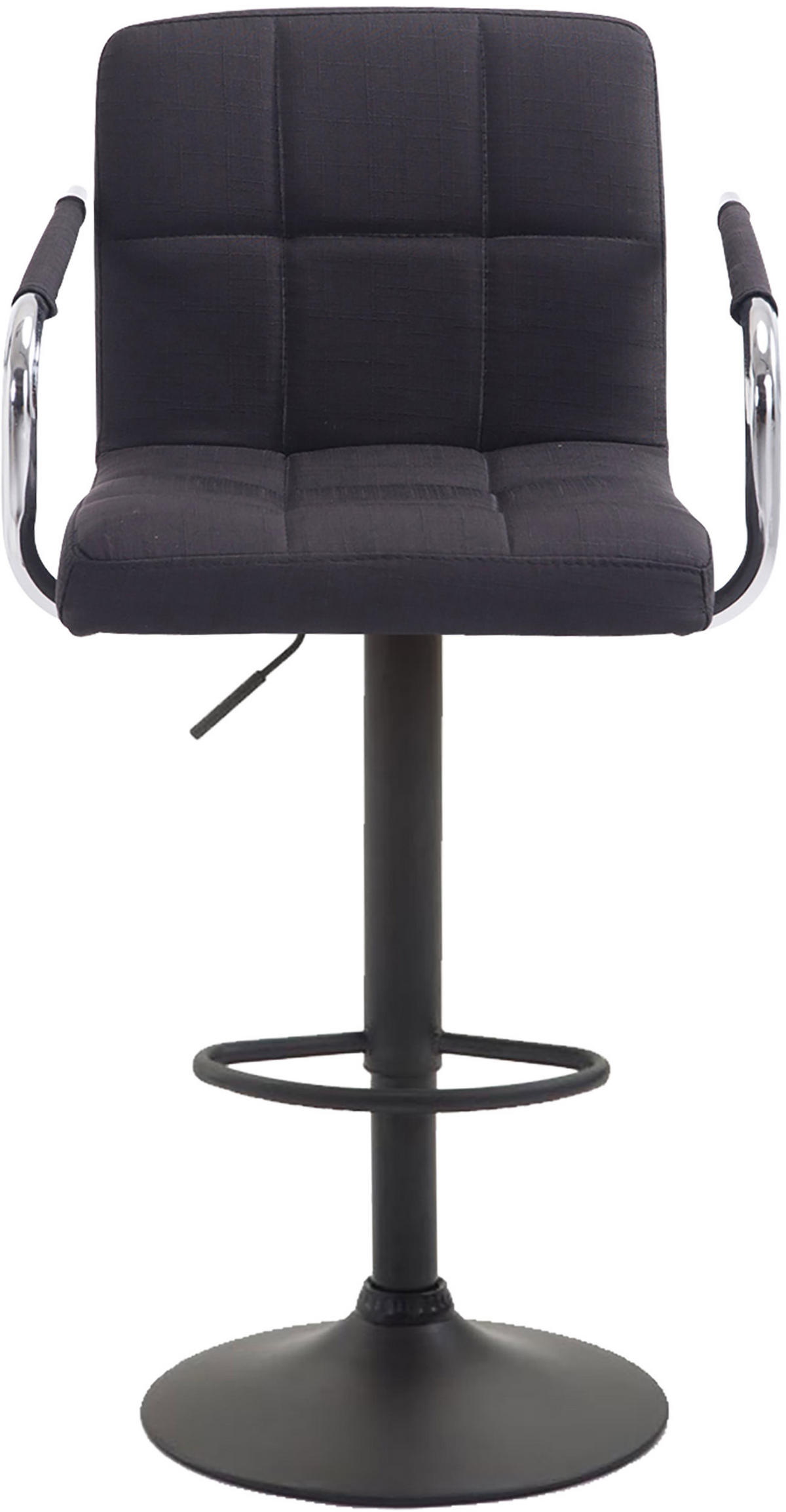 BARHOCKER Stoff schwarz - Schwarz, Textil/Metall (54/91/46cm) - CLP