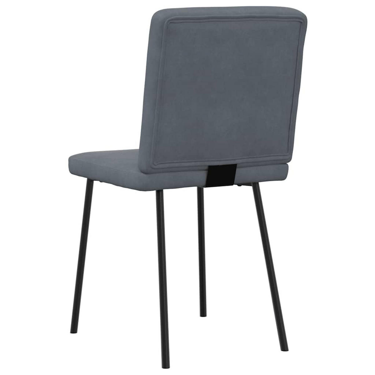 ESSZIMMERSTÜHLE 2 Stk. Dunkelgrau Samt 45*54*83cm - Dunkelgrau, Metall (45/83/54cm) - ZMH