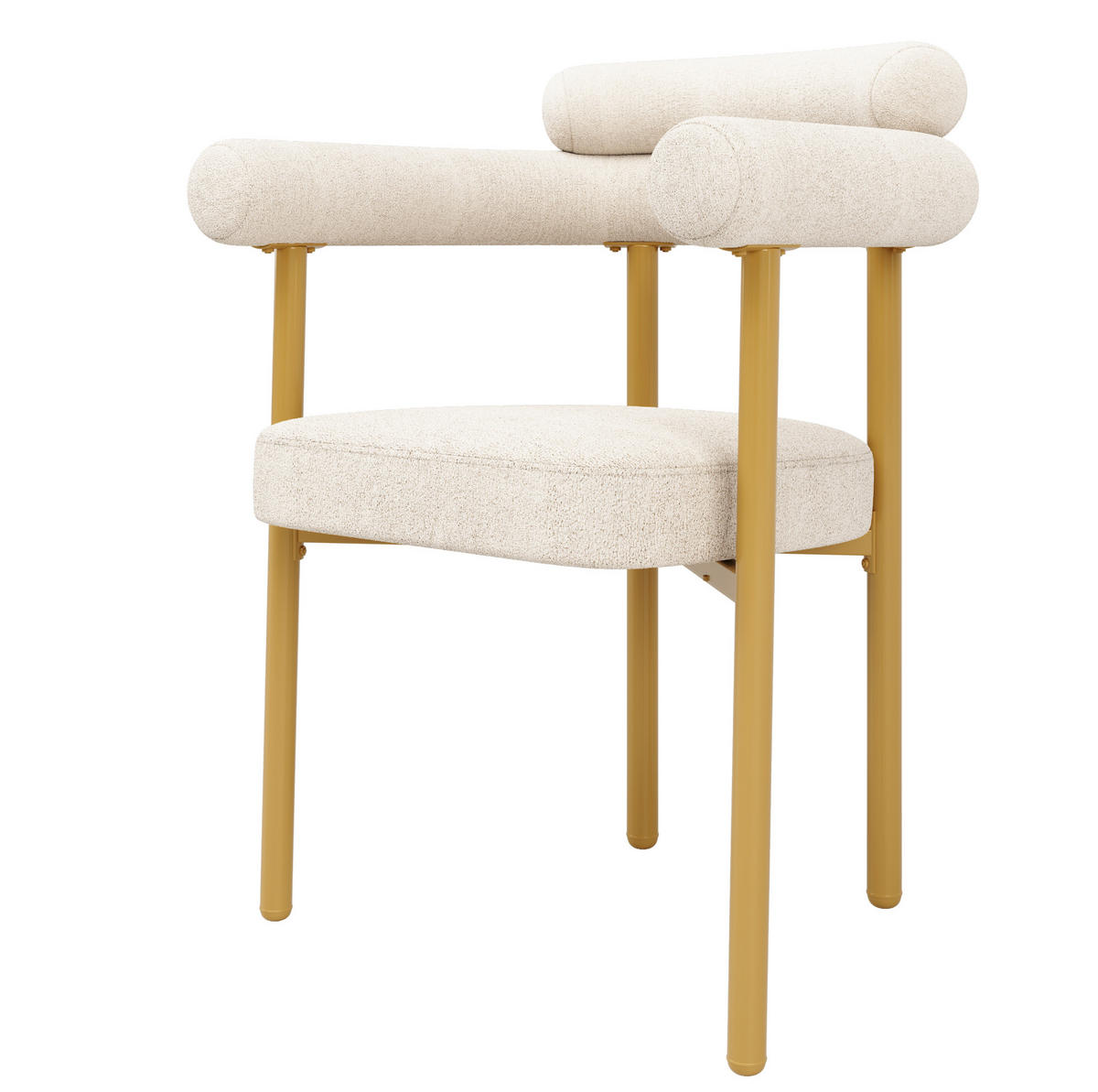 ESSZIMMERSTUHL mit ergonomischer Rückenlehne 70 x 62 x 84 cm Beige - Beige, Metall (62/84/70cm) - Meubliv