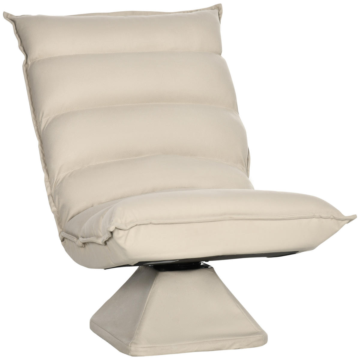 RELAXSESSEL Mikrofaserbezug Beige - Beige, Metall (70/95/62cm) - HOMCOM