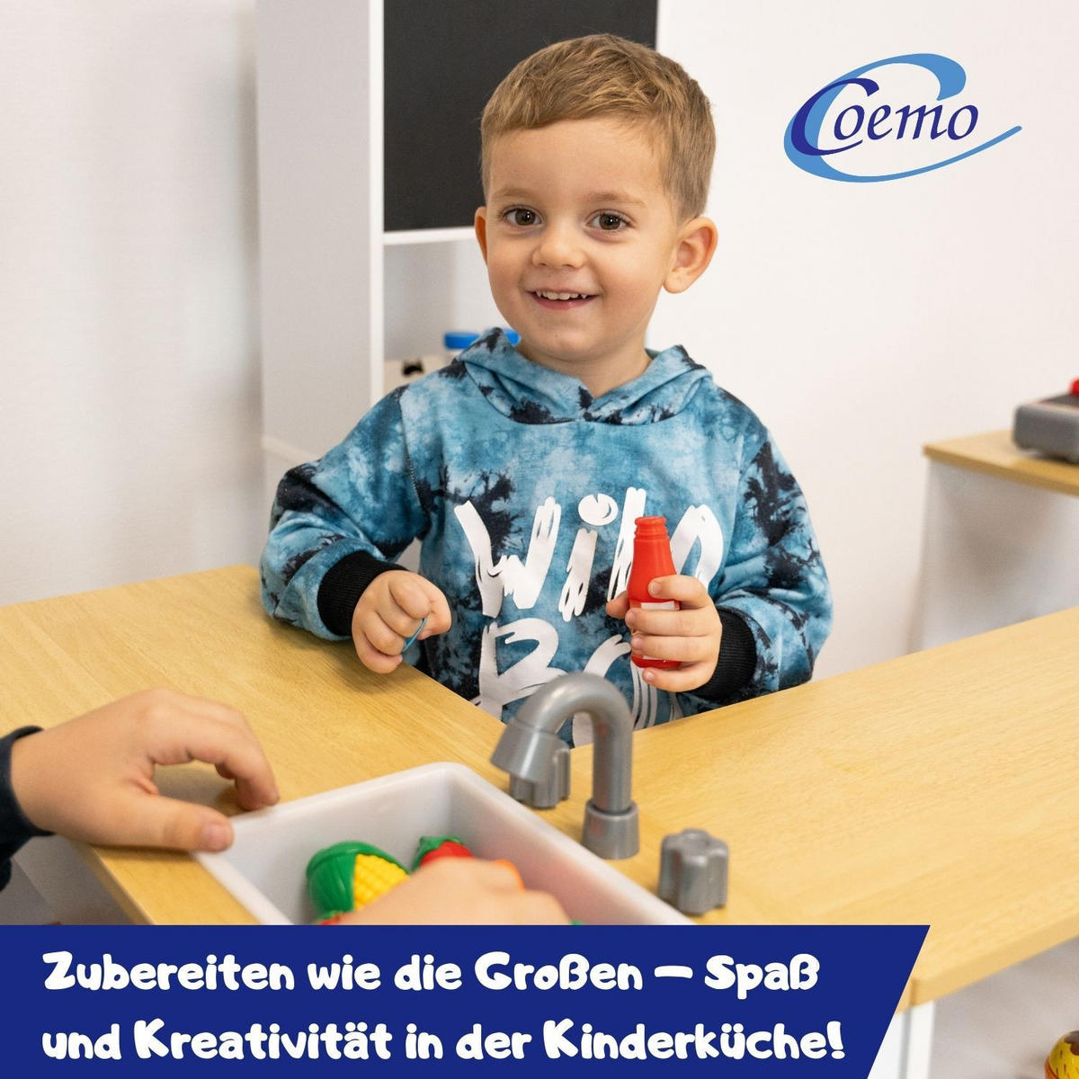 SPIELKÜCHE IDA 4er-Set in Grau 224/30/100 cm - Grau, Holz (224/30/100cm) - Coemo