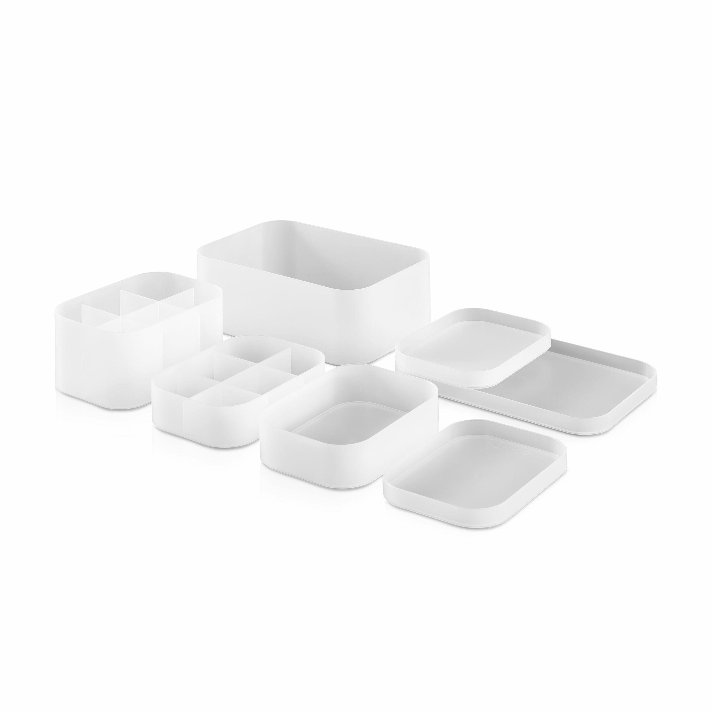 ORGANIZER-SET, 7-TEILIG COSMETIC - Transparent, Kunststoff (15/21/22cm) - MÖVE