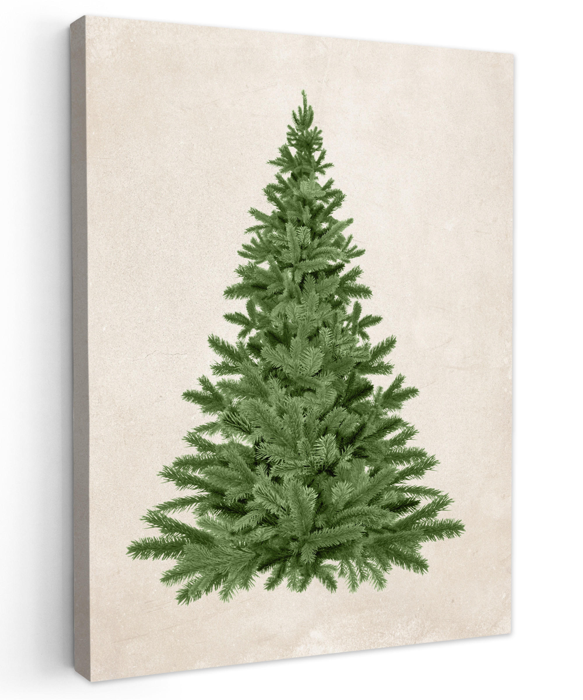 LEINWANDBILD Weihnachtsbaum - Grün - Weihnachten - Feiertage 30x40 cm - Olivgrün, Textil (30/40cm) - MuchoWow