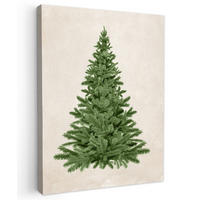 LEINWANDBILD Weihnachtsbaum - Grün - Weihnachten - Feiertage 30x40 cm - Olivgrün, Textil (30/40cm) - MuchoWow