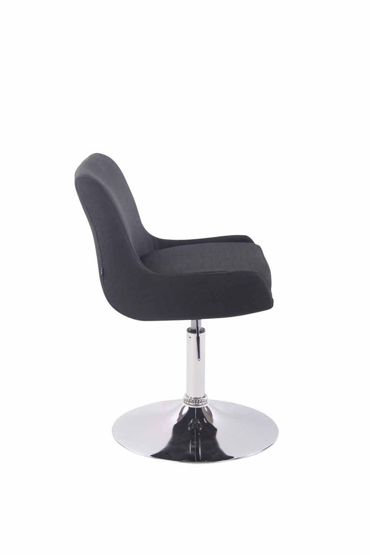 DREHSTUHL Stoff schwarz - Chromfarben/Schwarz, Textil/Metall (43/71/50cm) - CLP