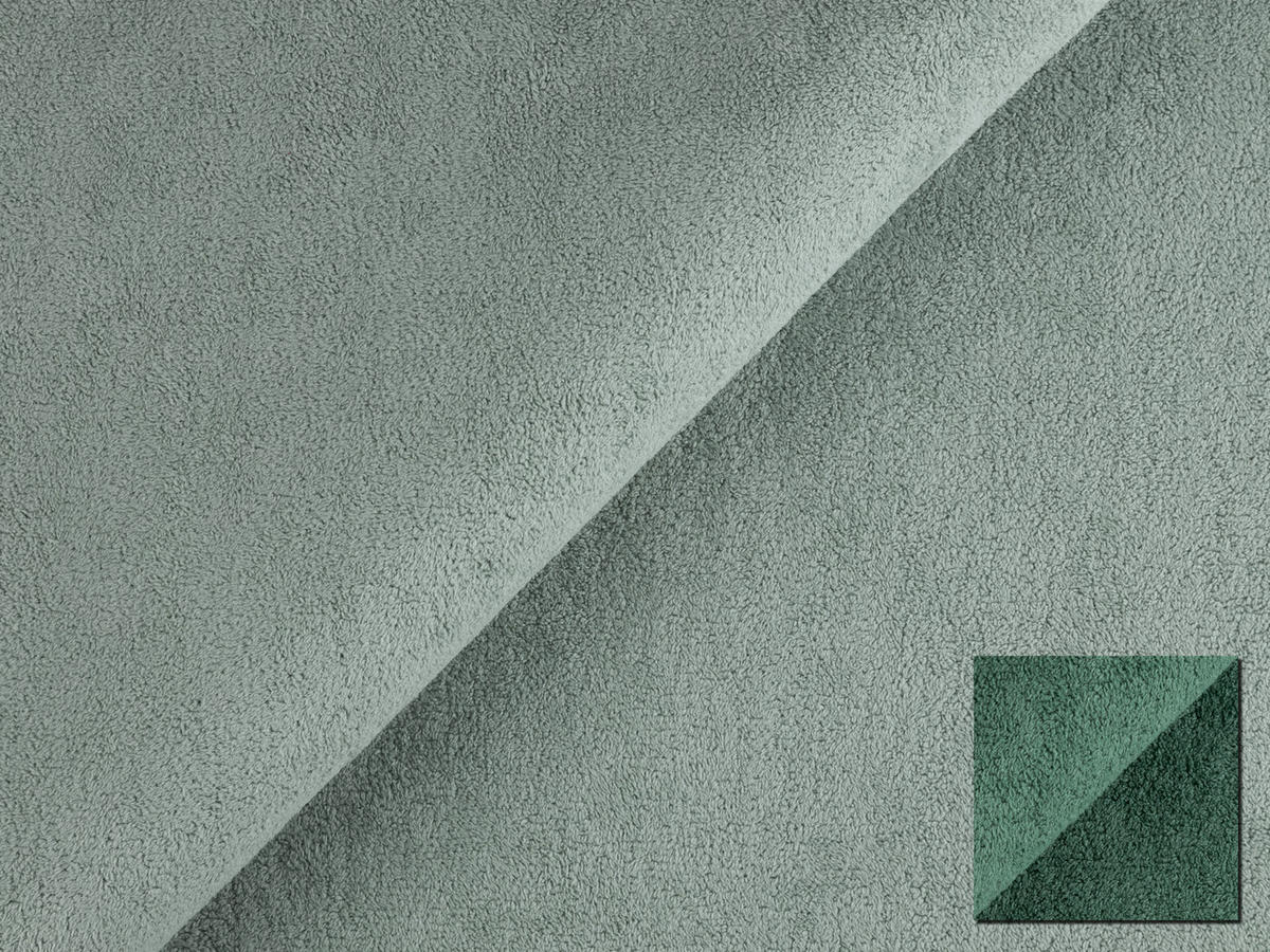 KINDERSOFA Vero im modernen und abgerundeten Design mit Schlaffunktion und Bettkasten aus Blaugrau Plüschstoff mit petrolfarbener Paspel - Blaugrau/Schwarz, Holz/Kunststoff (210/90/98cm) - S-Style Möbel