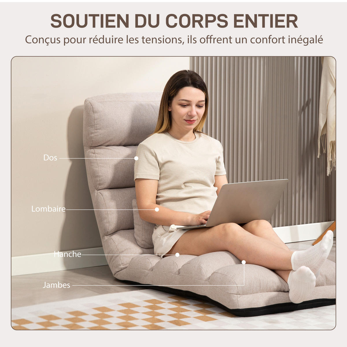 SCHLAFSESSEL DE-13443 Beige - Beige, Textil (58/78/119cm) - ComfortXL