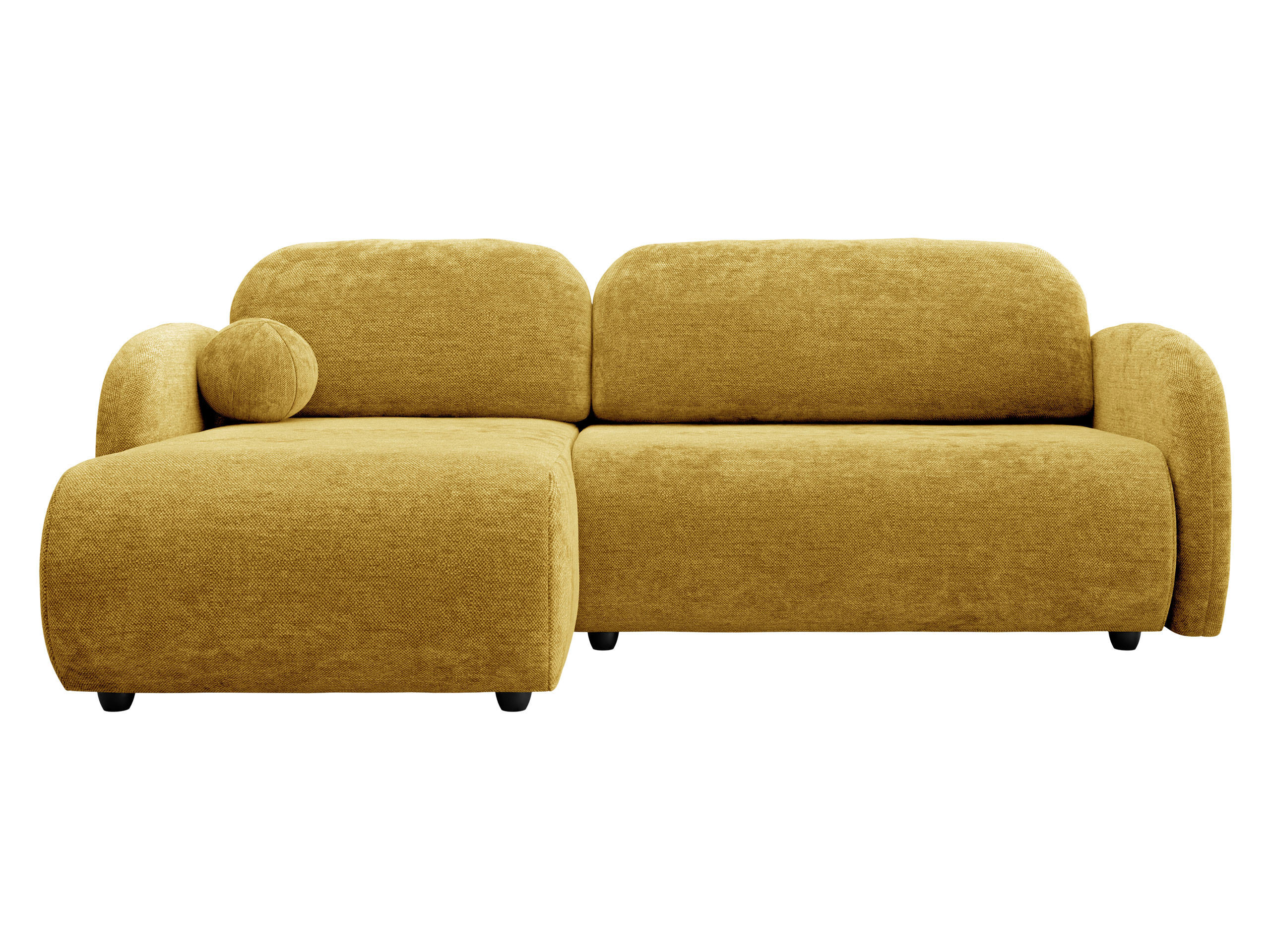 ECKSOFA Dream L - Schwarz/Rosa, Holz/Kunststoff (233/160cm) - MIRJAN24