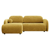 ECKSOFA Dream L - Schwarz/Rosa, Holz/Kunststoff (233/160cm) - MIRJAN24