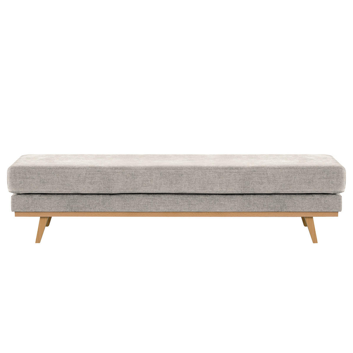 HOCKERBANK - Buchefarben/Grau, Textil (180/43/81cm) - home24