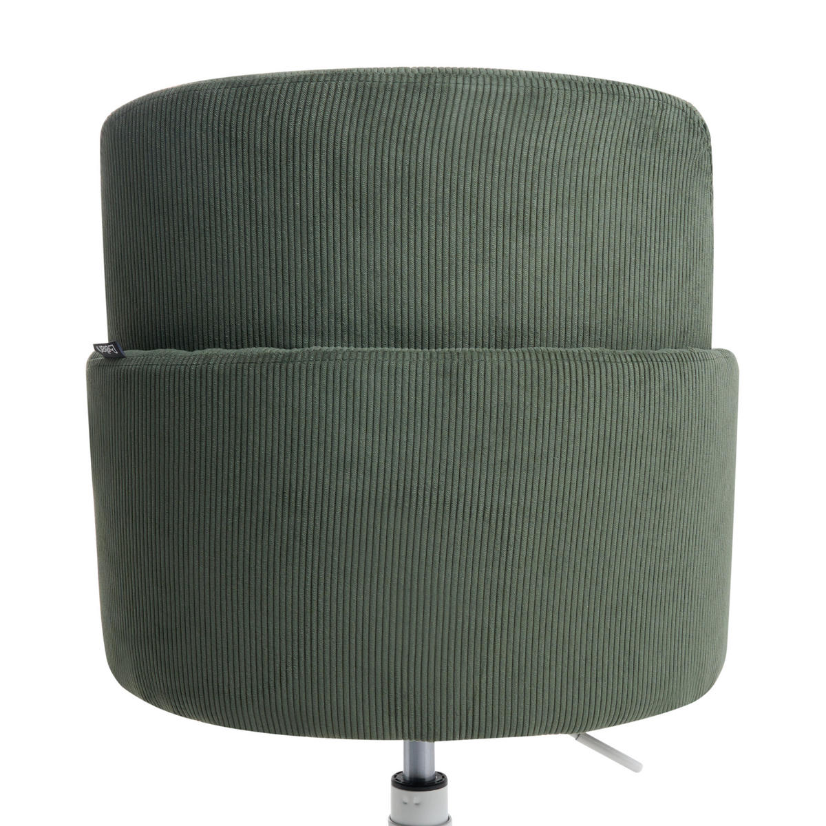 BÜROSTUHL Cord Dunkelgrün Dryden - Weiß/Grün, Textil (60/84/60cm) - Beliani