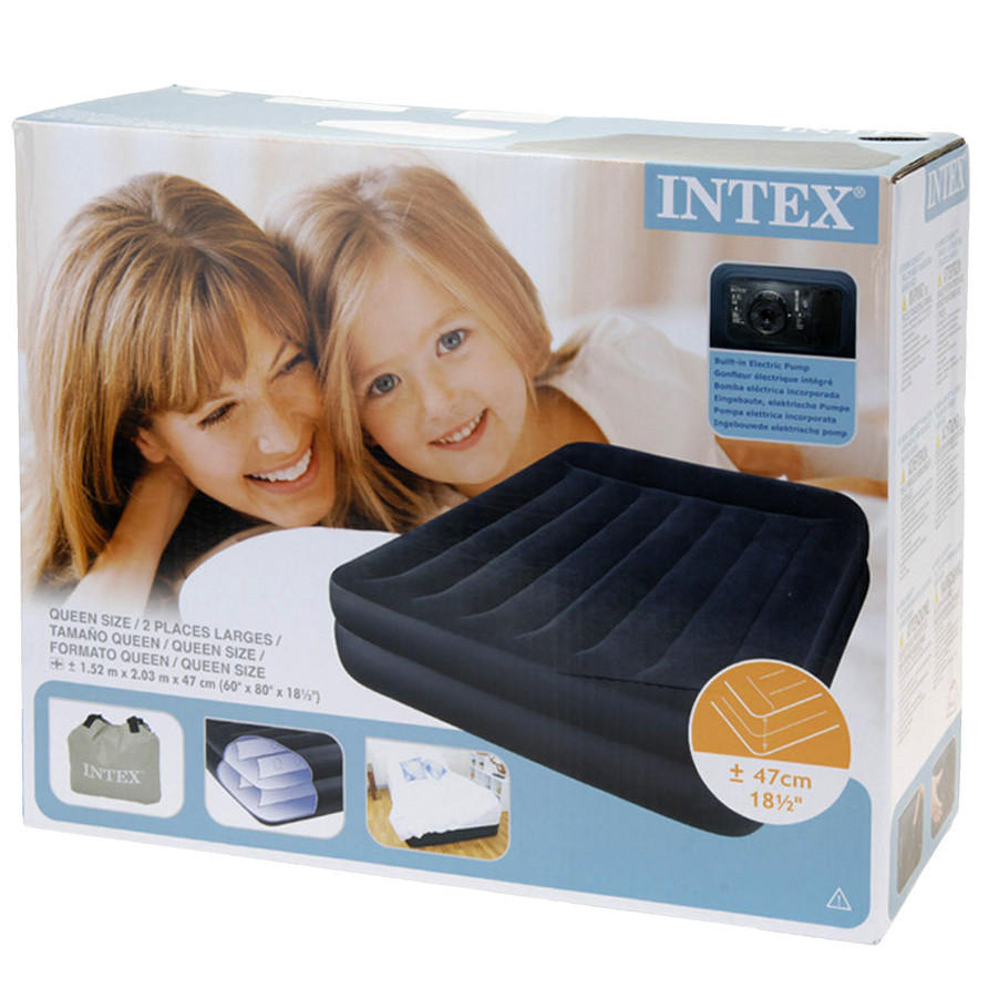 DOPPELBETT Intex Air Queen 203/152 cm - Dunkelblau, Kunststoff