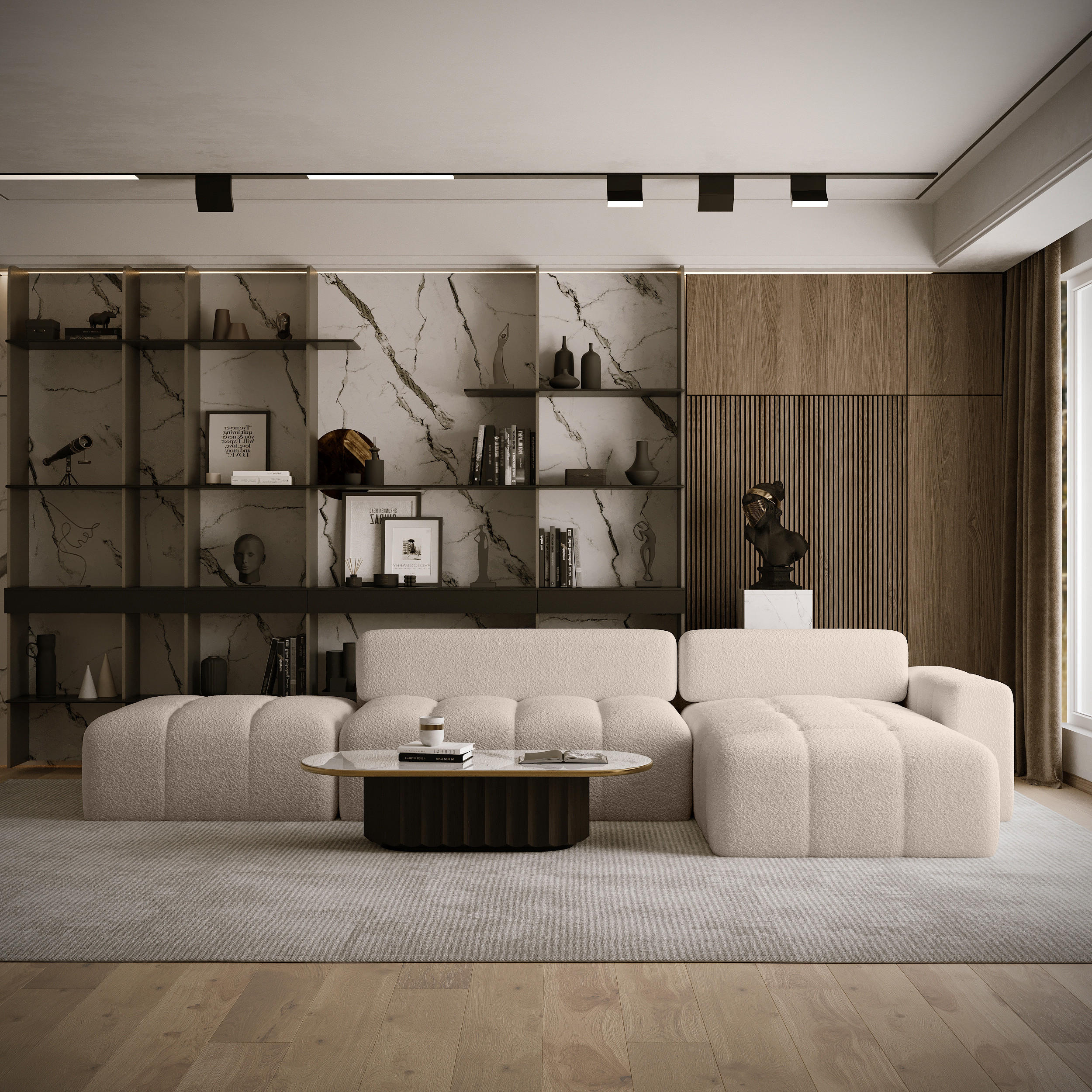 ECKSOFA RIFU LA mit Schlaffunktion, Beige - Beige, Textil (363/185cm) - Fedve