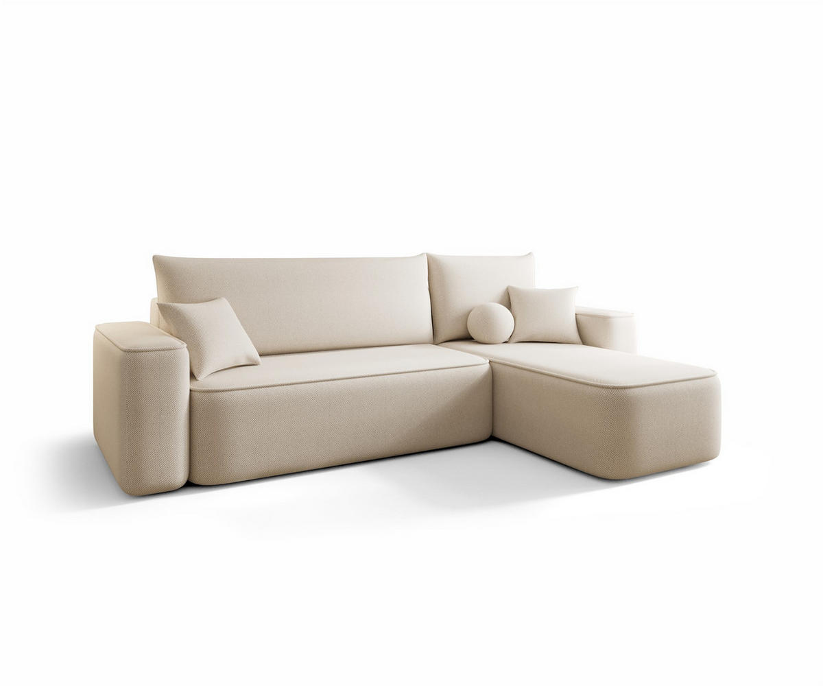 ECKSOFA Agepo In Curio - Beige, Holzwerkstoff/Textil (250/150cm) - Fun Möbel