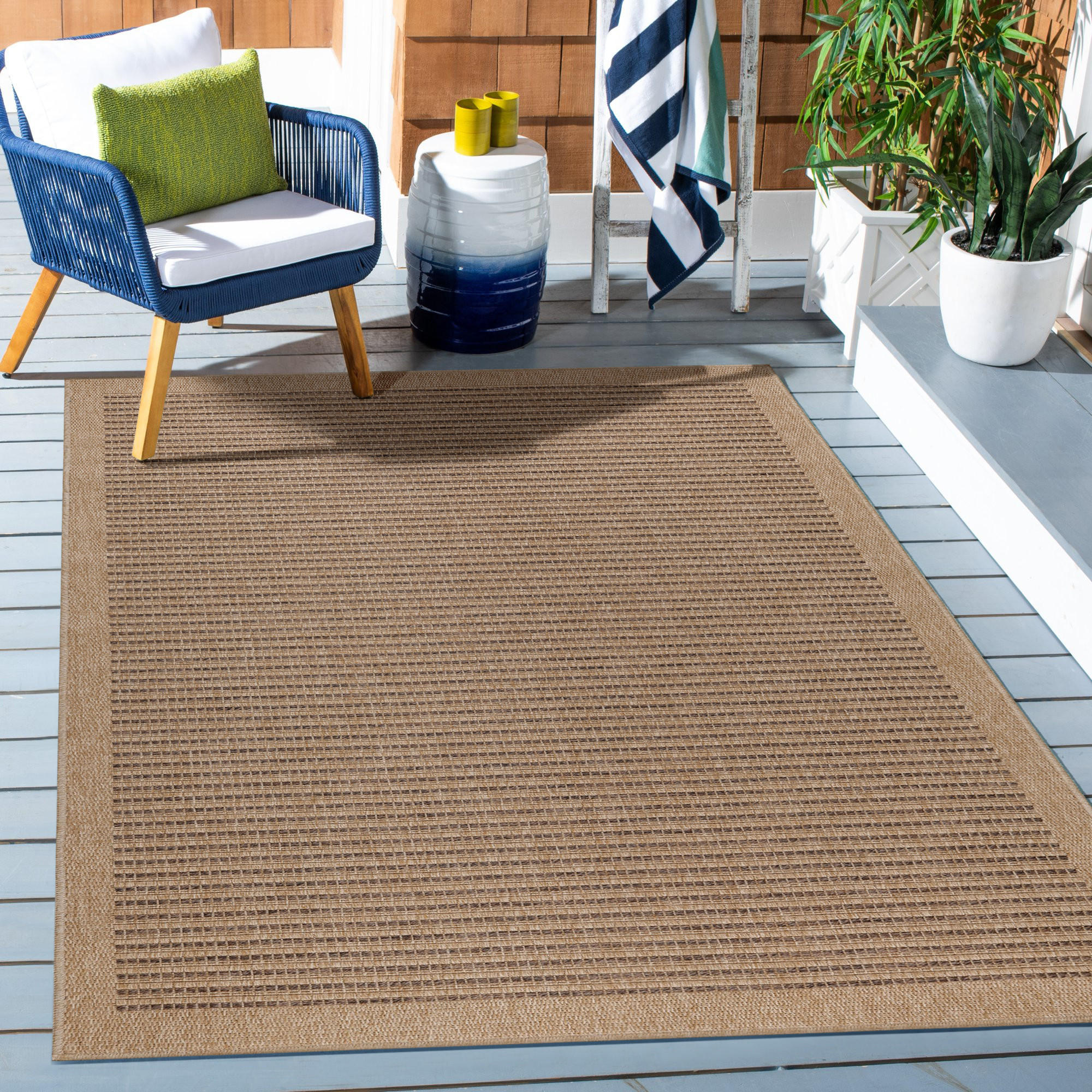 TEPPICH Outdoor Flachgewebe Vintage Polypropylen Balkon Schwarz Läufer 80x150 - Schwarz, Textil (80/150cm) - KADIMA DESIGN