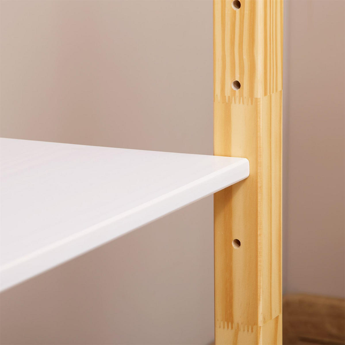 KINDERSCHREIBTISCH TINA natur/weiß - Naturfarben/Weiß, Holz (101/130/49cm) - IDIMEX