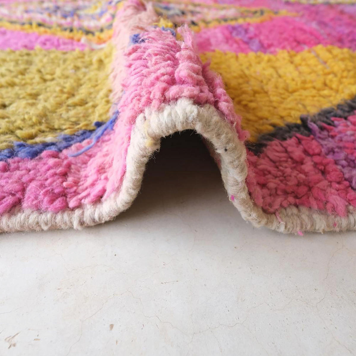 BERBERTEPPICH aus Marokko aus reiner Wolle rosa - Pink, Naturmaterialien (193/283cm) - AFK Living