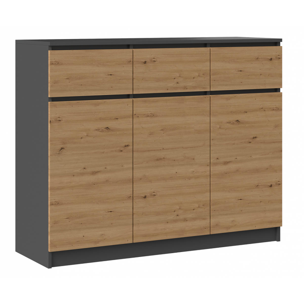 KOMMODE Anthrazit, Artisan 120/97/40 - Anthrazit, Holzwerkstoff (120/97/40cm) - RAUMHIRSCH FURNITURE