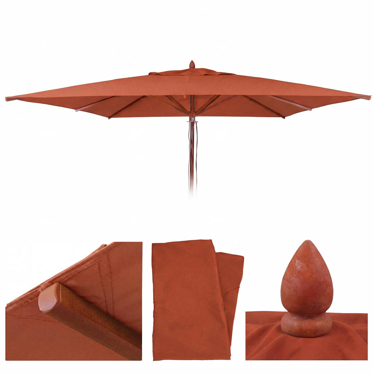 SCHIRMBEZUG C57B Orange - Orange, Textil (400/400cm) - MCW