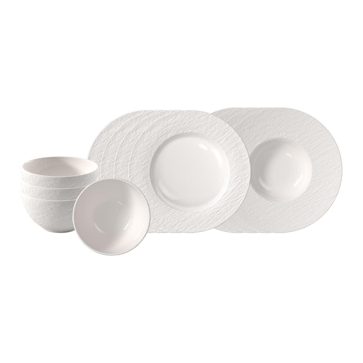 STARTER-SET Manufacture Ice weiß 12er Set - Weiß, Keramik (1/1/1cm) - Villeroy & Boch