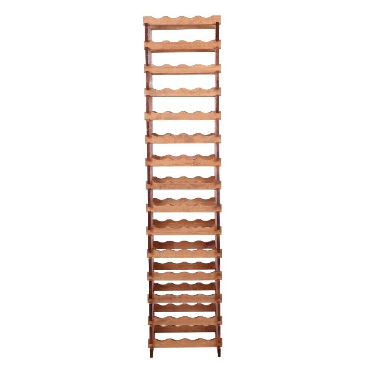 WEINREGAL VINOTECA FLEX PRO HxBxT 205x46x28cm 60 Flaschen auf 15 Ebenen Braun geölt - Braun, Holz (46/205/28cm) - PROREGAL