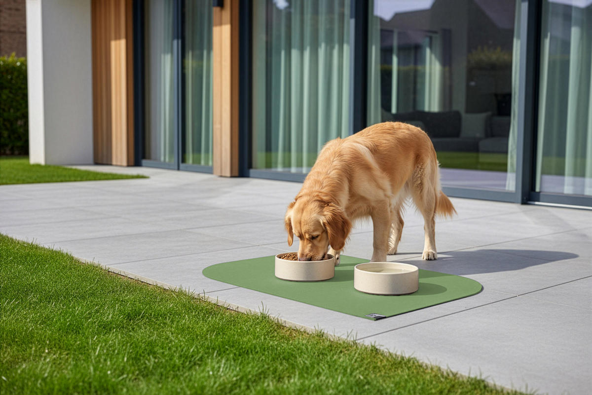 NAPFUNTERLAGE, Öko-Tex, Blattform Olivgrün 60 x 90 cm - Olivgrün, Textil (90/60cm) - SANOZOO