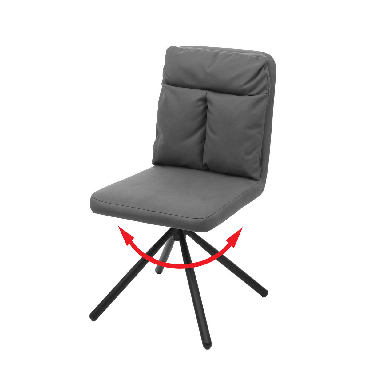 ESSZIMMERSTUHL Grau - Grau, Textil (50/90/65cm) - MCW