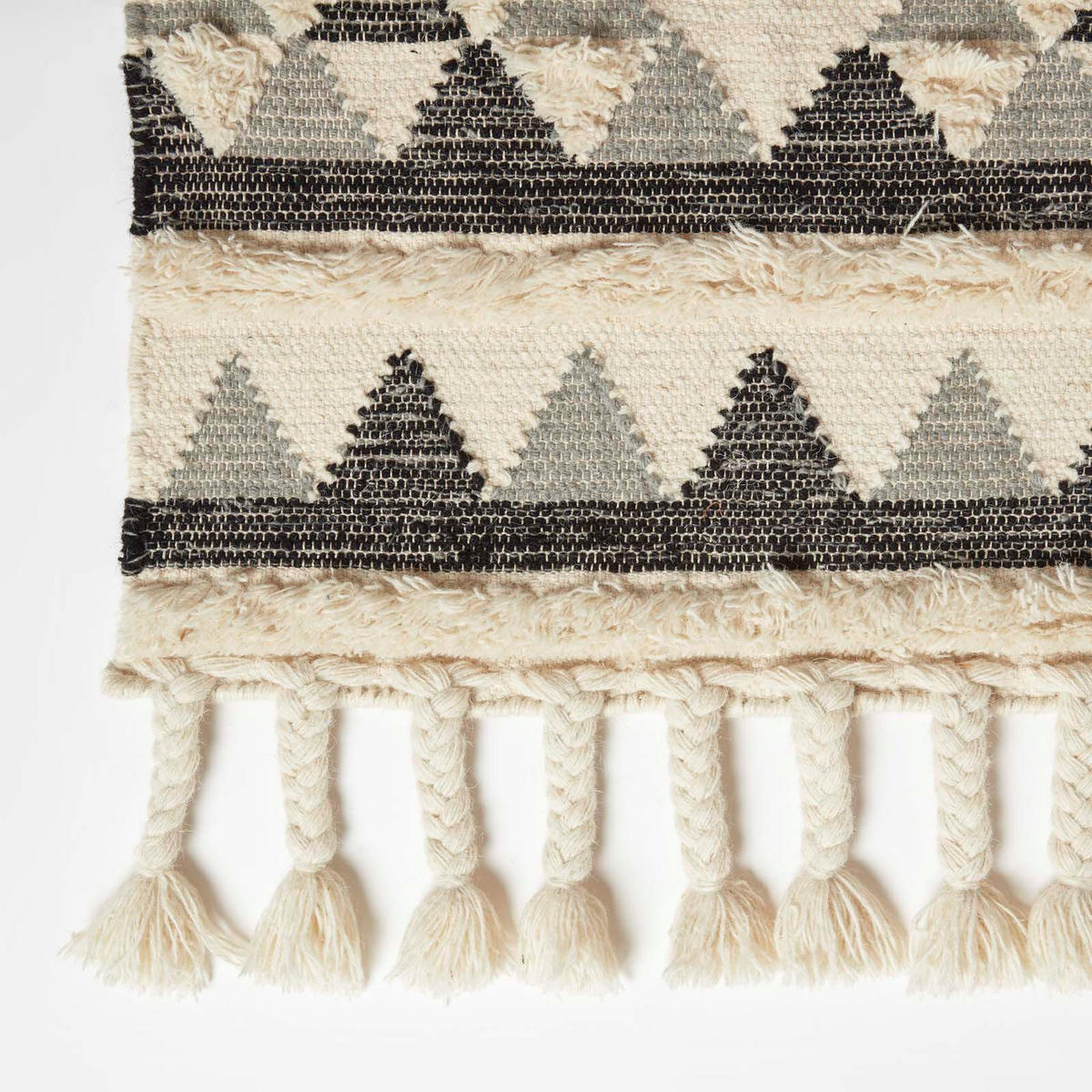 KELIM-TEPPICHLÄUFER Kota 66/200 cm - Schwarz, Textil (66/200cm) - Homescapes