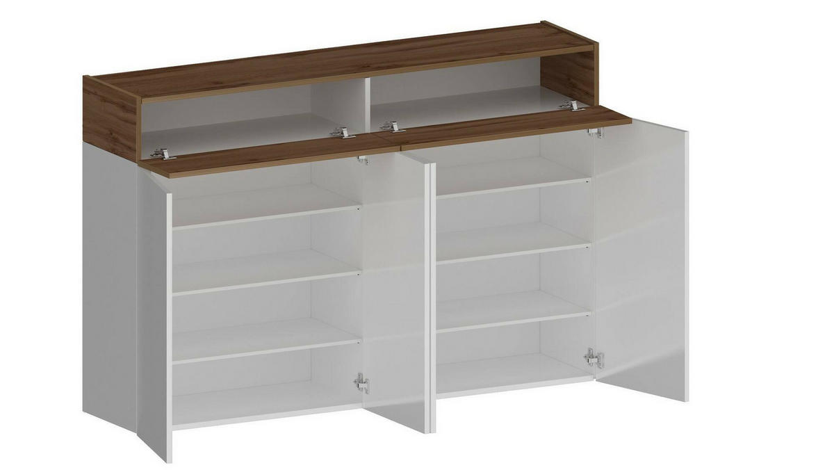 SCHUHSCHRANK Eiche 38/154/100 cm - Braun, Holzwerkstoff (154/100/38cm) - DMORA