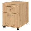 ROLLCONTAINER - mit Hängeregistratur 58/42,8/59 cm in Wildeiche Bügelgriff (Metall) - Wildeiche, Holzwerkstoff (42.8/59/58cm) - bümö