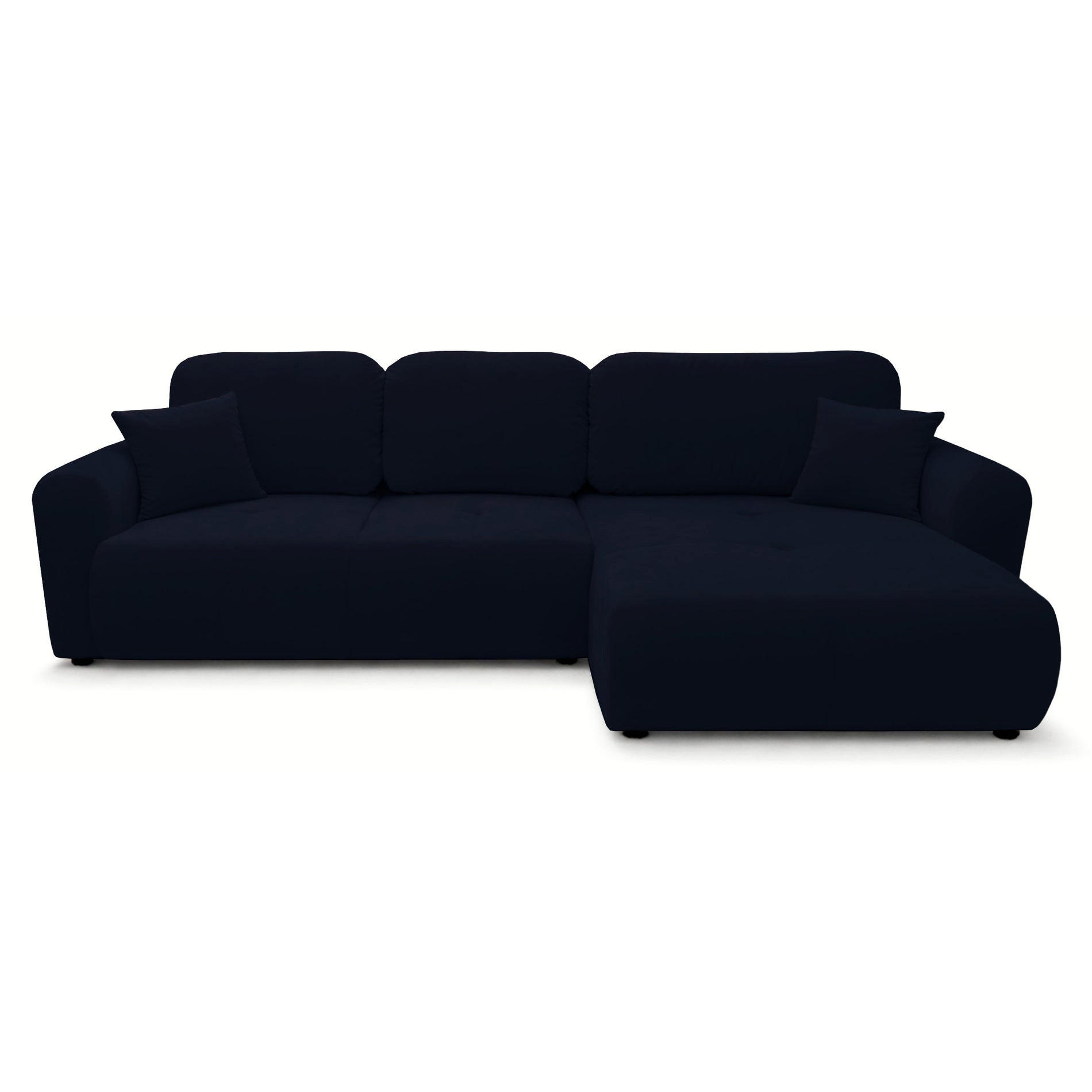 ROHOVÁ POHOVKA Olido Tmavomodrý Velúr - čierna/tmavomodrá, textil/plast (279/150cm) - Selsey