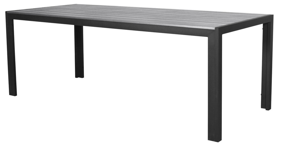 GARTENTISCH Schwarz - Schwarz, Holzwerkstoff (90/205/75cm) - ebuy24