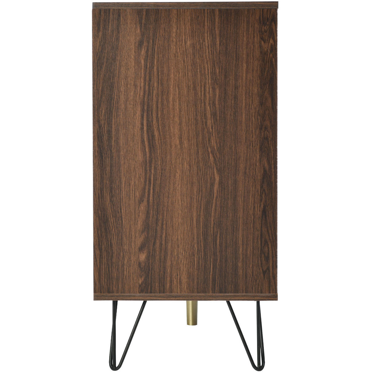 SIDEBOARD,120/38/76,5 cm, dřevodekor v přírodní a černé barvě, 3dveřová - přírodní, kompozitní dřevo (120/76.5/38cm) - Modenvie