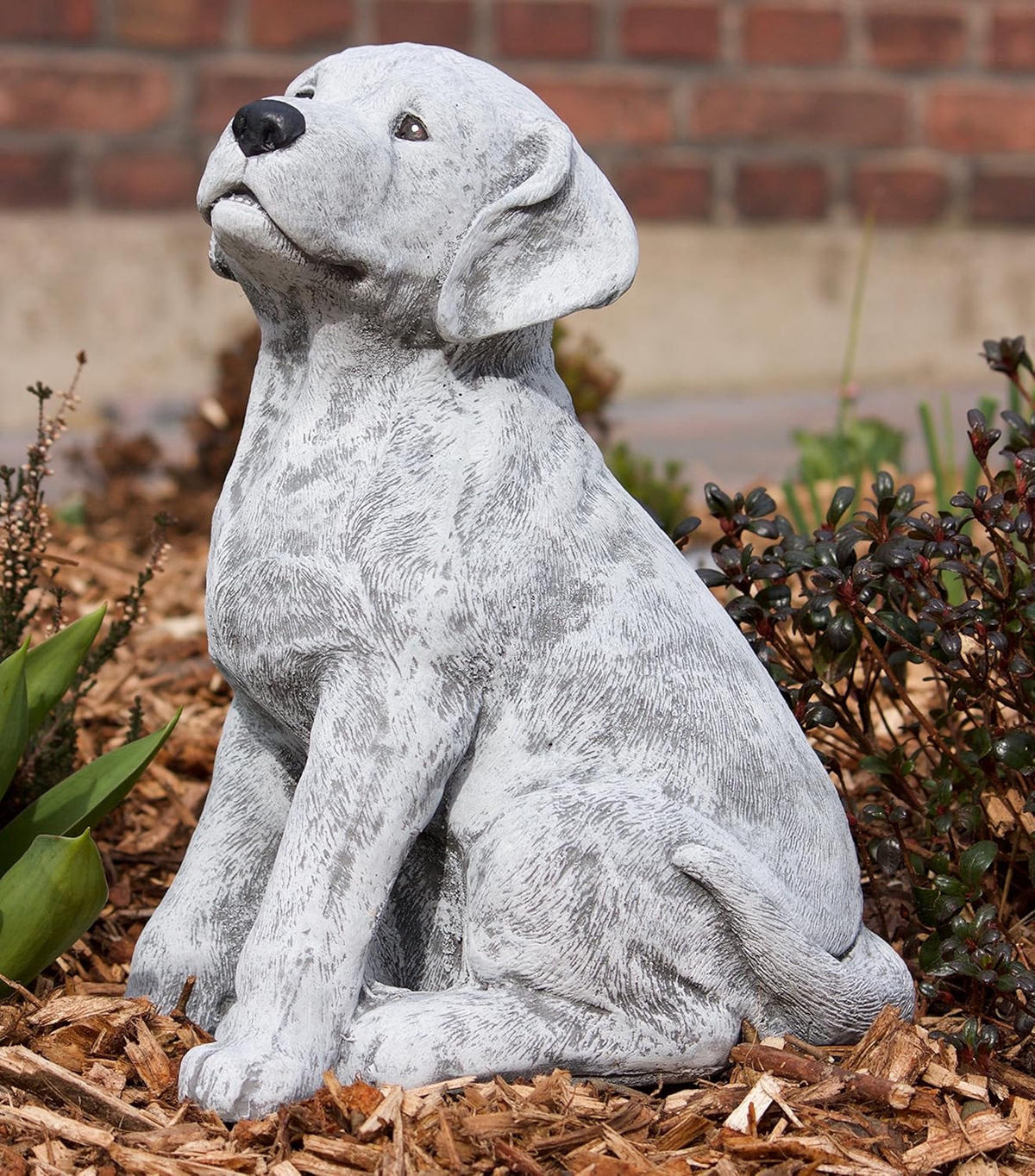STEINFIGUR großer Labrador, frostfest, massiver Steinguss - Grau, Stein (20/36/30cm) - stoneandstyle