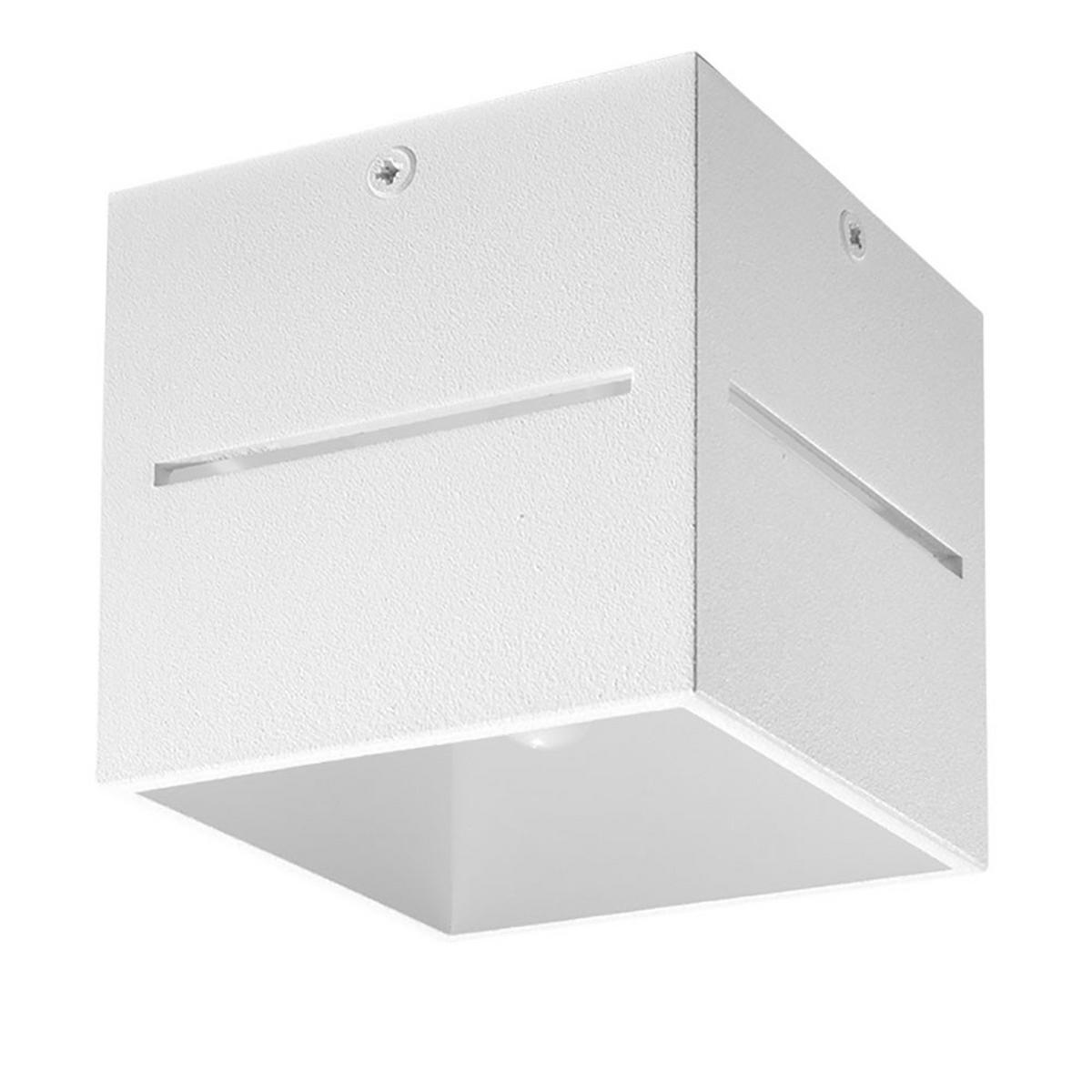 LED DECKENLEUCHTE Aluminium Weiß - Weiß, Metall (10/10/10cm)